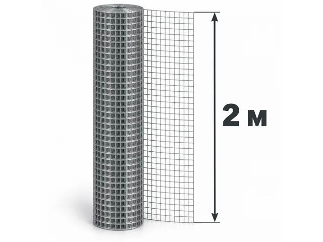 Сварная оцинкованная сетка высотой 2 м